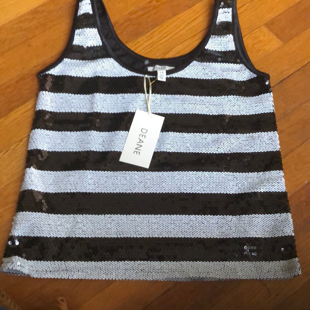 Dressy Tank Top Black and White